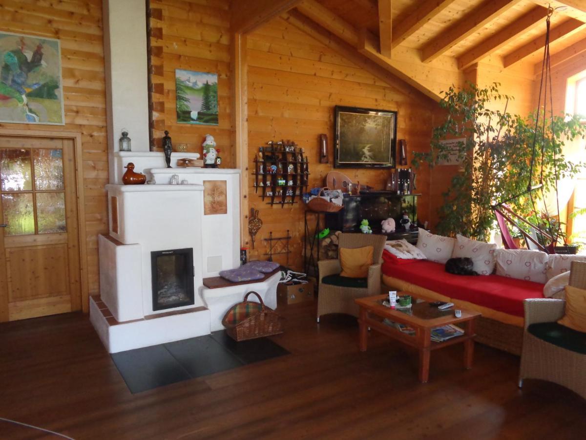 Barrierefreies Zimmer im Blockhaus mit Sauna am See Soyen Exterior foto