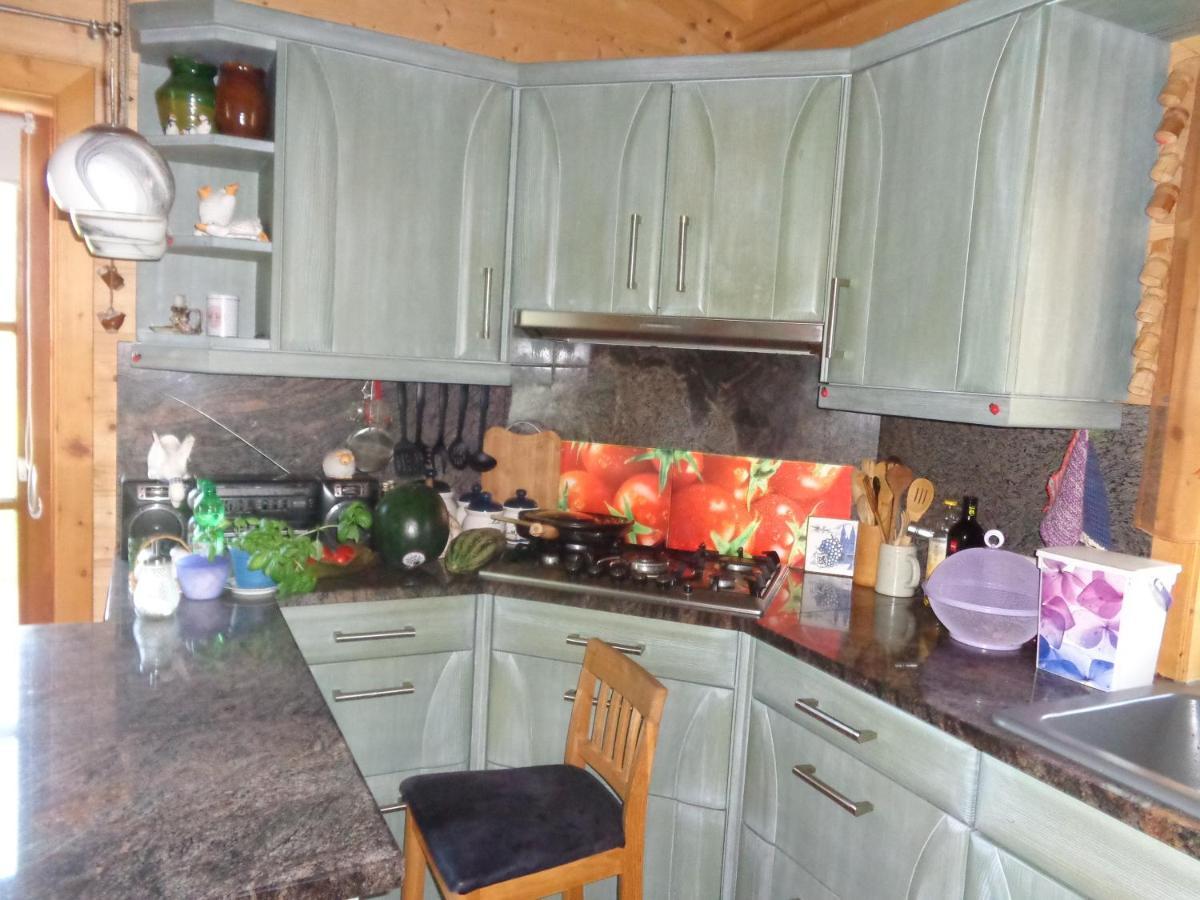 Barrierefreies Zimmer im Blockhaus mit Sauna am See Soyen Exterior foto